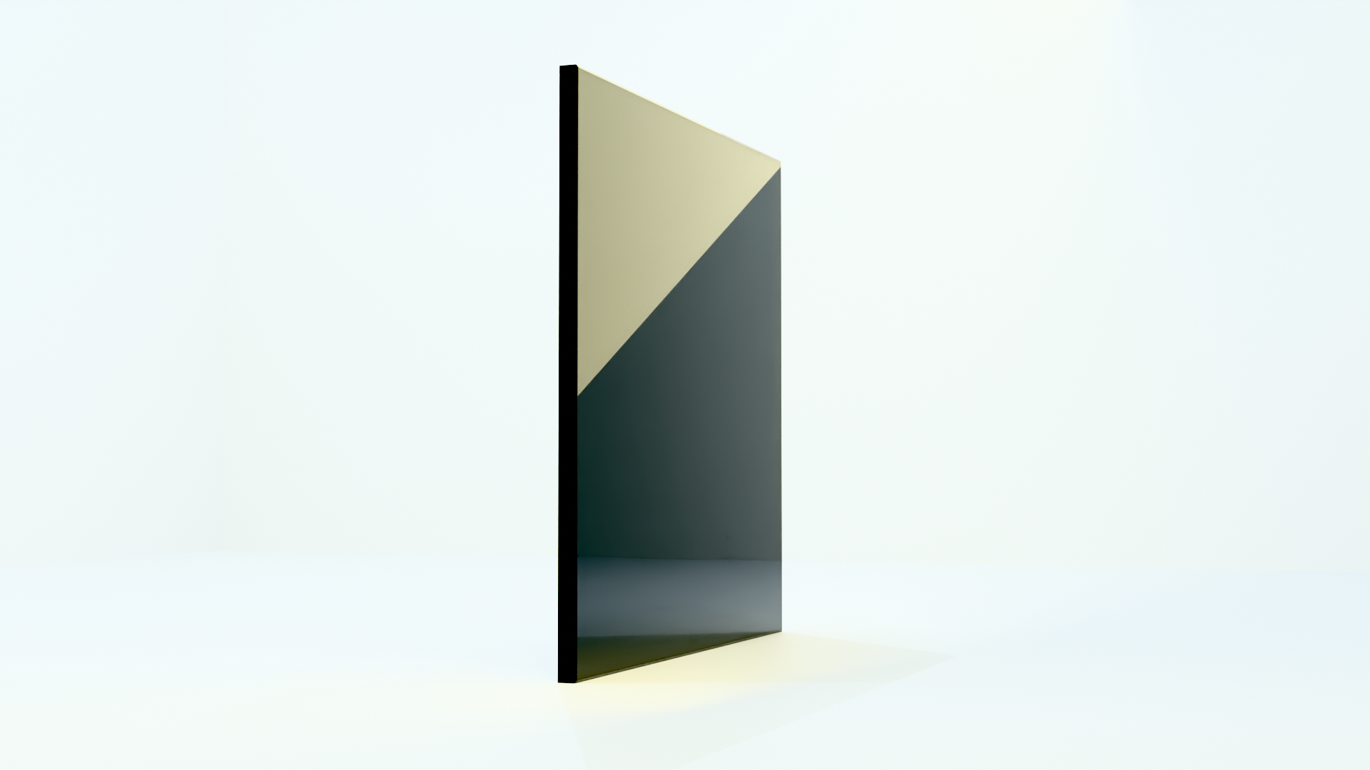 Glazen schuifwand met zwart getint glas voor meer privacy