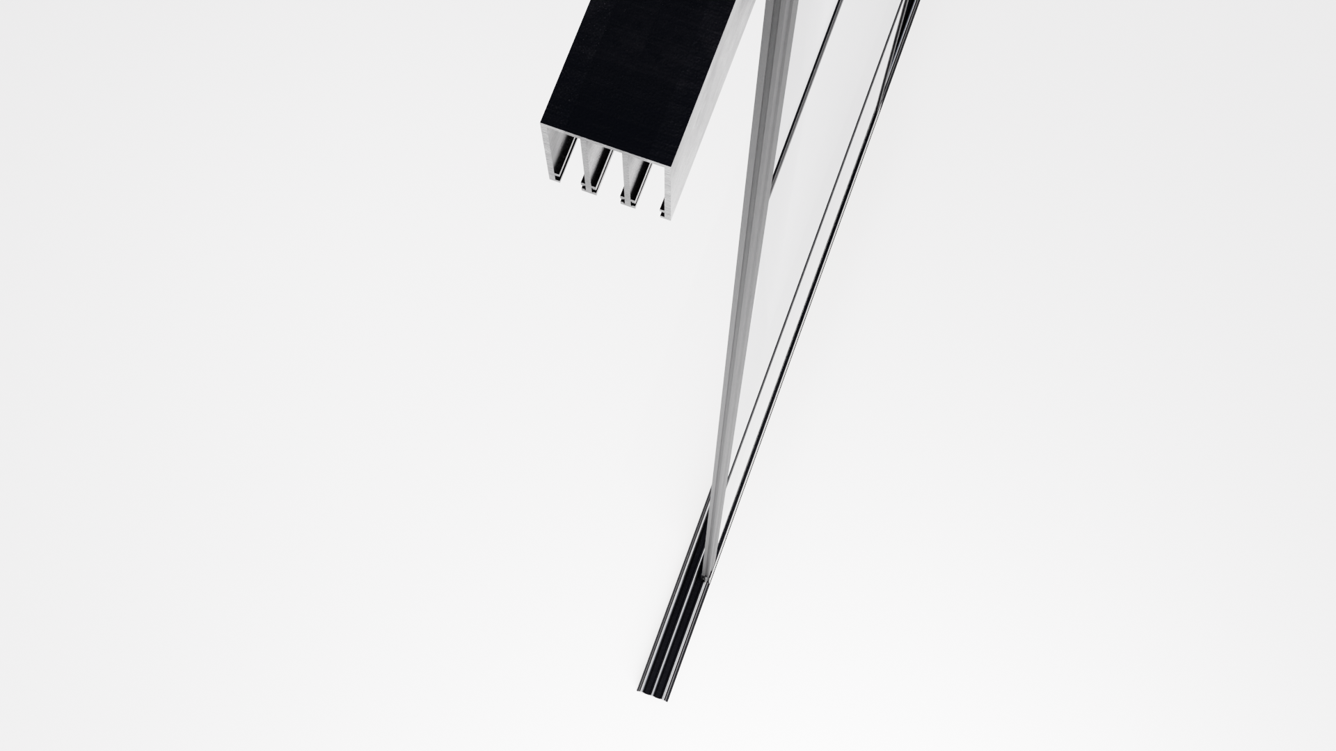 Glazen schuifwand industrieel in Cairo-stijl met robuuste zwart staal-look